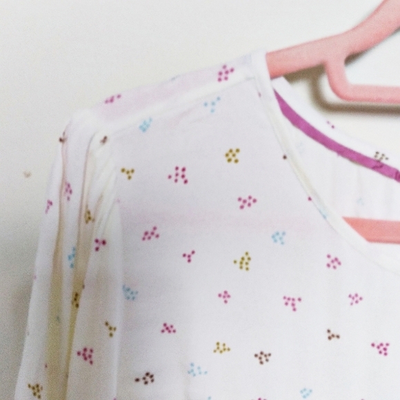 Boden Half Sleeve Clustered Dot Print Blouse Size US 6 - Picture 3 of 8